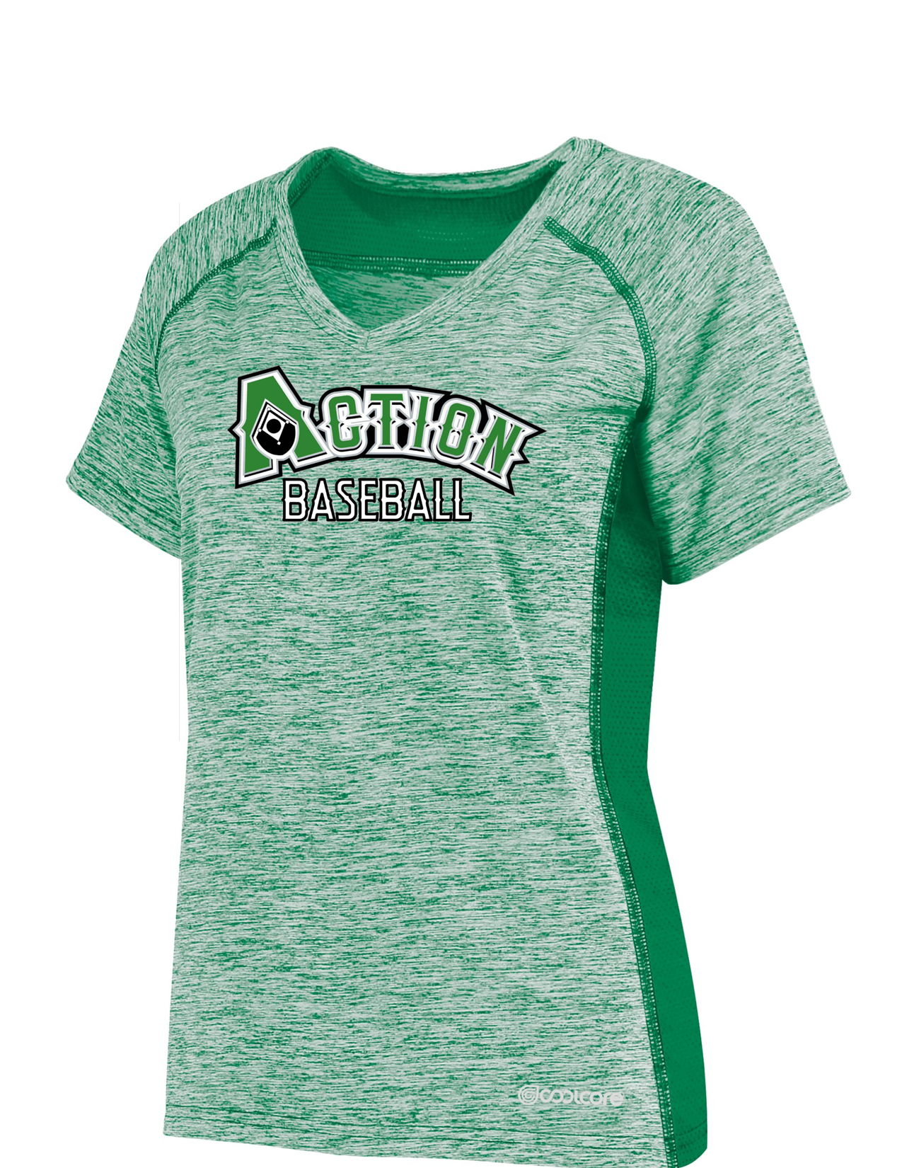 Ladies Heather Green Tee